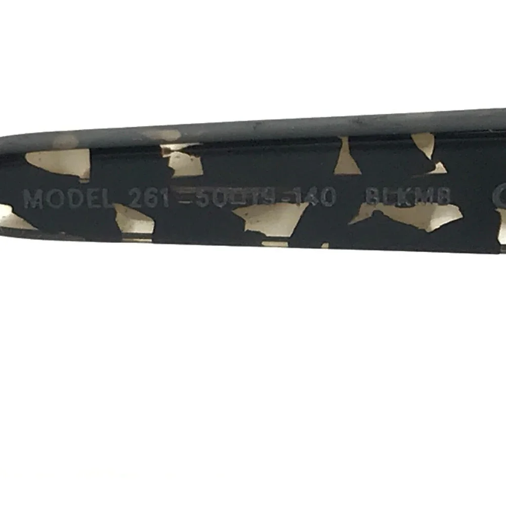 Derek Lam Eyeglasses Frames 261 BLKMB Black Tortoise Silver Thick Rim 50-19-140